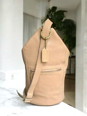 Rare Coach Vintage Sonoma Leather Flat Pack Backpack Sling Bag